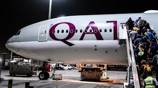 16 HOURS in ECONOMY CLASS  Qatar Airways  Boeing 777200LR  Doha  Auckland [upl. by Aitram770]