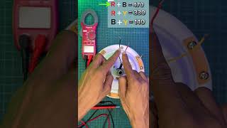 3wire fan connection with multimeter check electrician electrical trending shorts [upl. by Strader]