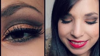 ❤ Maquillage de Fêtes  Cut Crease amp Doré [upl. by Nolly]