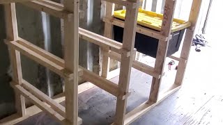 DIY Storage Tote Rack  Build dimensions  easy build  free plans  27 Gallon tote storage [upl. by Eidorb]