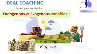 EXOGENOUS VS ENDOGENOUS VARIABLES ENGLISH [upl. by Atsocal]