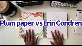 Erin Condren vs Plum Paper  Daily Planner Comparison [upl. by Orva]