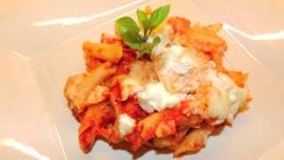 Vegetarian Ziti Recipe  With Fresh Mozzarella and Ricotta cheese [upl. by Naimaj]