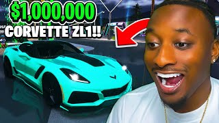 Spending 1000000 on a New 2019 CORVETTE ZL1 In DRIVING EMPIRE ROBLOX [upl. by Ynamrej]