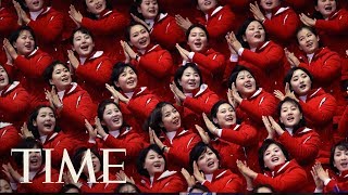 What To Know About North Koreas Olympic Cheerleaders The Army Of Beauties  TIME [upl. by Suiravat]