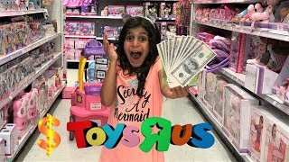 DEEMA SPENDS 100 In 10 MINUTES Toy Hunt Shopping Challenge at TOYS R US [upl. by Warrenne]