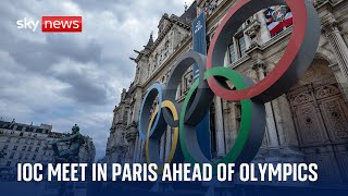 International Olympic Committee news conference ahead of Paris 2024 Olympics [upl. by Fontana280]