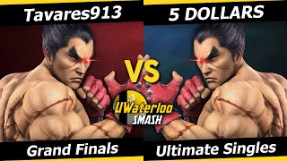 UWaterloo SSBU F23w10 Grand Finals  Tavares913 Kazuya vs 5 DOLLARS Kazuya [upl. by Dnomaj]