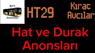 HT29  HAT VE DURAK ANONSLARI [upl. by Nohtiek]