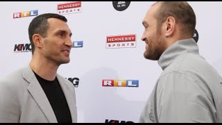 TYSON FURY v WLADIMIR KLITSCHKO 2  HEAD TO HEAD  PRESS CONFERENCE COLOGNE GERMANY [upl. by Daveta]