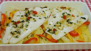 Cómo cocinar Fletán  Receta de pescado a la Donostiarra [upl. by Gaylene909]