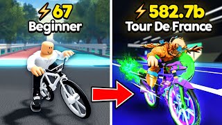 I Spent 91519 and Became FASTEST BIKER in All of Bike League Roblox [upl. by Annoed]