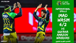 Amazing bowling from Imad Wasim 62 against the Guyana Amazon Warriors [upl. by Airtemad]