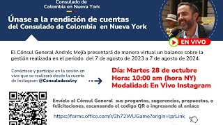 Rendición de cuentas Consulado de Colombia en Nueva York y Colombia Nos Une [upl. by Kant58]