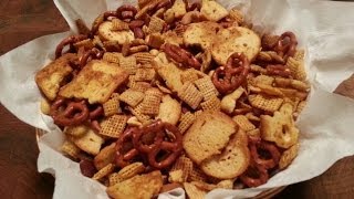 best snack EVER Original Chex Mix [upl. by Ahcsatan]