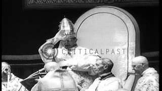 Coronation of Pope Paul VI in Vatican City at St Peters Square HD Stock Footage [upl. by Weksler]