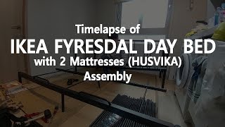 How to Assemble  IKEA 퓌레스달 Fyresdal 데이베드매트리스2 블랙 후스비카 하드 조립 [upl. by Hilbert]