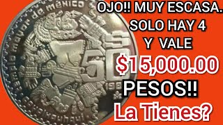 💰💸OJO 👉1500000 PESOS POR ESTA MONEDA DE 50 PESOS 1984 COYOLXAUHQUI PROOF💰 LA TIENES [upl. by Killy772]