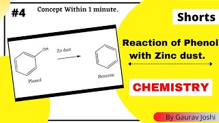 Reaction of Phenol with Zinc dust  shorts  Class12th  Chemistry [upl. by Klayman399]