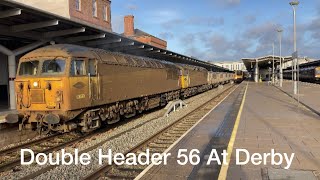 6Z76 Redcar Colas to Longport LR Colas Double Header Class 5611356051 Departing Derby [upl. by Egerton]