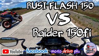 Rusi Flash 150 vs Raider 150 Fi top end race [upl. by Oisorbma157]