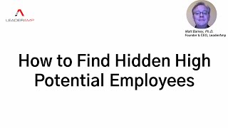 A Better Way to Find High Potential Employees [upl. by Yrolam]