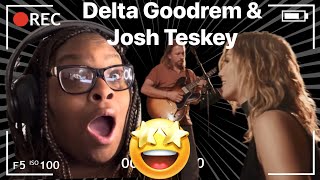 DELTA GOODREM AND JOSH TESKEY  NEVER TEAR US APART REACTION [upl. by Etnoid31]