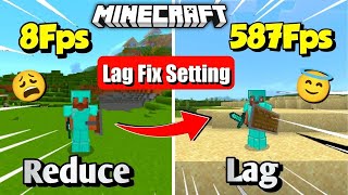 HOW TO FIX LAG 😲IN MINECRAFT PE 121  MCPE LAG FIX SETTINGS 121  MCPE IN [upl. by Erehpotsirhc]