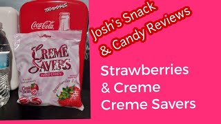 Joshs Snack amp Candy Reviews Strawberries amp Creme Creme Savers [upl. by Eniretac]