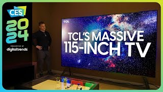 First Look at TCL’s 115Inch QM89 TV  The World’s Largest MiniLED TV at CES [upl. by Saideman]