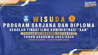 STIA AAN YOGYAKARTA  WISUDA PROGRAM SARJANA DAN DIPLOMA TAHUN 2024  HOTEL MERAPI MERBABU [upl. by Niotna]