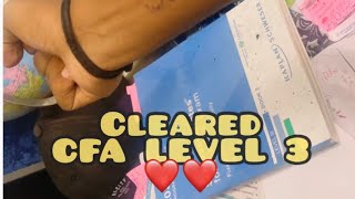 CFA Level 3 cleared ❤️ [upl. by Ainit]