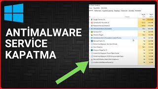 ANTİMALWARE SERVİCE EXECUTABLE KAPATMA [upl. by Patt]