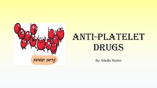 Antiplatelet drugs  aspirin clopidogrel dipyridamole mechanism of action adverse drug reactions [upl. by Jerol]