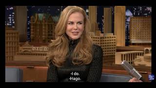 Jimmy Fallon y Nicole Kidman divertida entrevista practica con subtitulos en ingles y español [upl. by Riva]