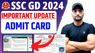 🎉 SSC GD ADMIT CARD 2024 [upl. by Anilorac]