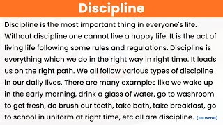 Essay on Discipline in English  Paragraph on Discipline  Value of Discipline  100 150 200 Words [upl. by Agni]