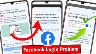 Facebook Id login kaise kare🥹 2fa problem 2024 You cant make this change at the moment problem fix [upl. by Christiane131]