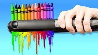 19 BRICOLAGES GÉNIAUX AVEC DES CRAYONS [upl. by Enileoj]