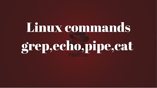 Linux basic commands greppipeecho and cat [upl. by Roseanne919]