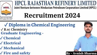 HPCL Recruitment 2024  HPCL Rajasthan Vacancy  HPCL 2024  Latest Job Update [upl. by Nahem]