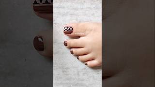 DIY foot nail art at home pedicure nails foot toenailart naildesigns nailart [upl. by Yedorb]