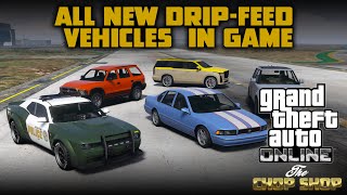 GTAO The Chop Shop  All LEAKED Vehicles Dripfeed  Unreleased Vehicles in Game [upl. by Nonnad]