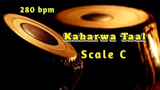 Tabla  Kaharwa Taal  Drut 280 bpm  Scale C  With Tanpura Pa Sa  HD Sound  Tabla Online [upl. by Elise]