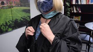 How to properly put on your masters or doctoral hood [upl. by Ferne]