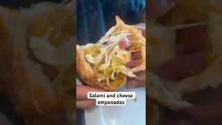 salami and cheese empanada food eating dominicanfood hungry shorts meals ytshorts spanish [upl. by Nhguavahs487]