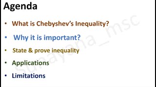 Chebbycheffs inequality  Introduction  state amp prove inequality  applications  limitations [upl. by Rivers932]