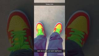 Bart Simpson Nike SB Dunk Low Sneaker on Feet todays kicks sneakers thesimpsons shorts [upl. by Ahsiemal434]