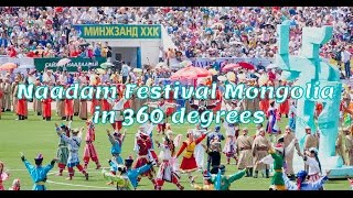 Naadam Festival Mongolia in a 360 Degrees Travel Video [upl. by Neerahs]