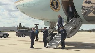 President Biden tours Hurricane Helene damage in North Carolina [upl. by Peder]